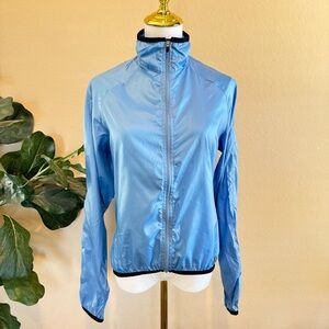 Pearl Izumi Women’s M Optik Cycling Jacket Blue Lightweight Windbreaker Zip Up.
